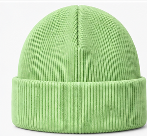 Gorros de invierno para niños, gorros de punto con bordado personalizado, gorros cálidos con puño para niños y niñas, gorros lisos acanalados, suaves y casuales para otoño. - Product Image 1