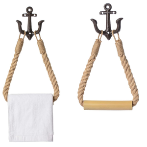 Porte-rouleau de papier toilette en corde, design haut de gamme, porte-serviettes en papier de cuisine et articles décoratifs muraux en corde - Product Image 5