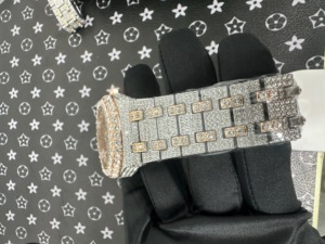 นาฬิกาโมอิสซาไนต์ VVS คุณภาพสูงระดับหรูหรา แบบสั่งทำพิเศษ ประดับเพชรเต็มเรือน ตัวเรือนโรสโกลด์ สไตล์ฮิปฮอป ระบบอัตโนมัติ - Product Image 6