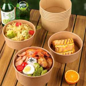 Disposable Rectangle Kraft Paper Lunch <b>Box</b> for Pizza Hamburger <b>Noodles</b> & Salad-Takeout Container - Product Image 4