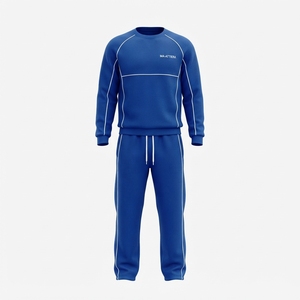 Conjunto de Sudadera y Pantalones Deportivos para Hombre, Color Azul Rey con Ribete en Contraste, Estilo Casual y Urbano - Product Image 3