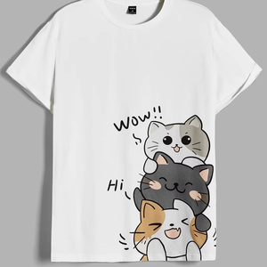 Camiseta Bapees de Alta Calidad con Estampado de Letras, Ropa para Hombre, Blanca, de Dibujos Animados, 100% Algodón, a la Moda, Talla Grande, para Hombre - Product Image 1