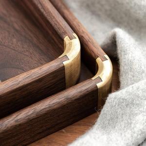 Bandeja de Servir de Madera Moderna y Lujosa Hecha a Mano, Organizador de Almacenamiento, Apta para Lavavajillas, para Cocina, Escritorio, Mesa de Comedor, Desayuno, Té - Product Image 4