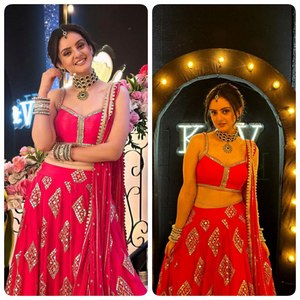 Lahenga Choli indien central le plus vendu pour la fonction pré-mariage et les fiançailles spéciales pour les mariées et les filles - Product Image 5