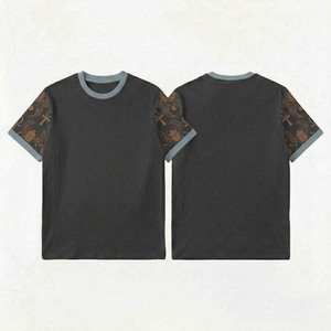 เสื้อยืดผู้ชายแขนสั้นผ้าเจอร์ซีย์เนื้อนุ่มสีพื้นเรียบง่ายสไตล์ลำลองสำหรับผู้ชายแนวแฟชั่นยุโรป - Product Image 2