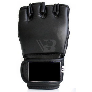 Gants de MMA en cuir de vachette avec logo et couleur personnalisés, gants d'entraînement lacés pour la boxe en plein air, antidérapants, haute qualité - Product Image 2