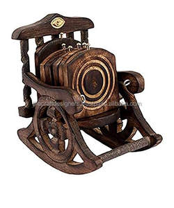 <b>Bar</b> Hotel & Restaurants Natural Wood Coasters and Placemats Wooden Disc for Drinks Display Latest Coaster With Chair Holder - Product Image 4