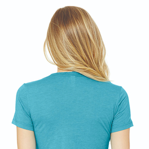 Camiseta de cuello redondo para mujer, corte ajustado, 100% algodón peinado y hilado en anillo Airlume, con cinta en el hombro, largo extendido, talla OEM - Product Image 6