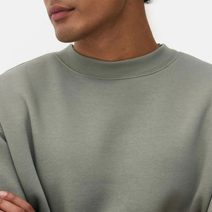 Sweat-shirt oversize pour homme, hiver, uni, 100% coton, molleton respirant, coupe-vent, écologique, vêtements décontractés - Product Image 6
