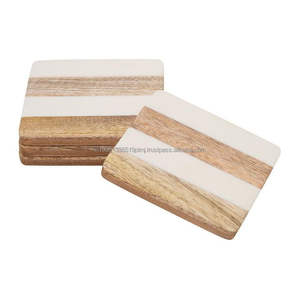 Posavasos personalizados de la mejor calidad, madera de mango de madera dura, decoraciones de mesa de resina, alfombrillas y almohadillas de calidad - Product Image 5