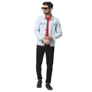Venta al por mayor de calidad de los hombres chaqueta de mezclilla informal de diseño personalizado con la exportación de moda de tela de cuero personalizada de Bangladesh - Product Image 5