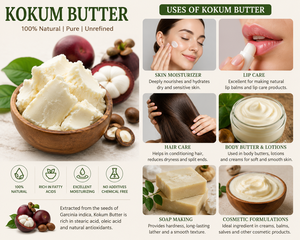 Beurre de Kokum Biologique en Gros, Beurre de Karité Raffiné pour Soins Naturels de la Peau, Traitement Capillaire, Crèmes de Massage à Usage Cosmétique - Product Image 5