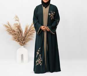 Hot Sale Dubai Traditional Islamic Turkish Women's Saudi Arabian <b>Abaya</b> Spring Polyester Breathable Ankle Length Ramadan Prayer - Product Image 6