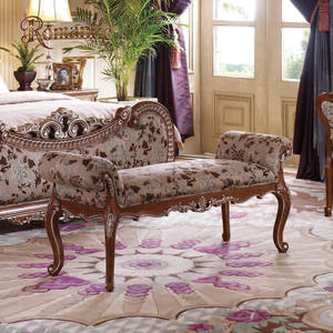 Juego de Muebles de Dormitorio de Lujo Estilo Americano, Cama Tapizada de Madera Sólida con Tallado Profundo para Interiores de Villas y Mansiones - Product Image 5