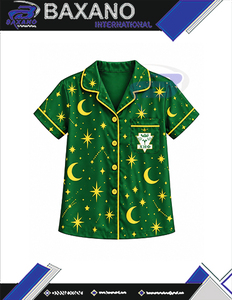 Conjunto de Pijama de Satén Personalizado para Mujer de la Hermandad Chi Eta Phi, 3 Piezas, Camiseta de Manga Corta, Pantalones Cortos, Estampado de Luna y Estrellas, Lindo Conjunto de Dormir CEPhi - Product Image 6