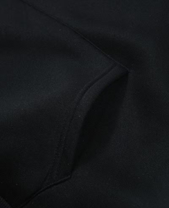 Unisex Black Hoodie Jogger Set Solid Color Two-Piece Tracksuit Casual for Outfit Full Sleeve Fleece Breathable Quick-Dry - Product Image 6