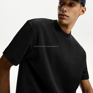 Camiseta extragrande para hombre con logotipo 3D personalizado 260gsm Peso pesado 100% Algodón Impresión digital Longitud larga - Product Image 2