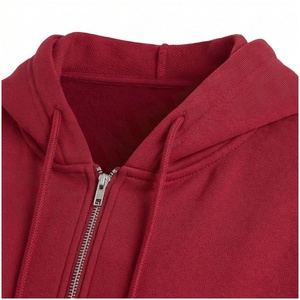 Women Red Hooded <b>Zipper</b> Crop <b>Top</b> & Full Length Sweatpants Tracksuit Set Casual Solid Color Autumn Wear - Product Image 4