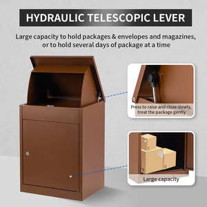 Buzón de Paquetería al por Mayor, Buzón de Correo para Jardín, Exterior, Inteligente, Moderno, Seguro, Grande, con Cerradura, Montado en la Pared, de Acero Inoxidable, Impermeable - Product Image 4