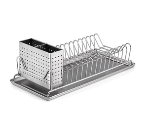 OEM/ODM Vietnam Chrome Wire <b>Dish</b> <b>Rack</b> with Stainless Steel Tray Kitchen Countertop Organizer Shelf - Product Image 1