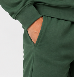 Ensemble de survêtement sportif vert pour homme, haut à col rond et pantalon de jogging, tenue d'entraînement athlétique - Product Image 4
