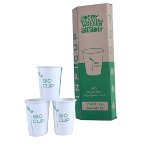 Vasos de Papel Desechables Biodegradables de 8oz, 12oz y 16oz, Vasos de Café Compostables con Revestimiento de PLA para Bebidas Calientes, Fiestas, Catering, al por Mayor - Product Image 3
