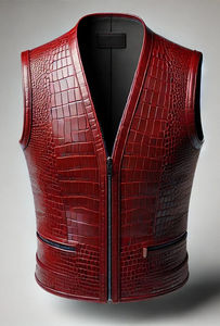 Gilet en cuir pour homme, style rétro décontracté, vintage, western, sans manches, coupe ajustée, pour motard, streetwear, automne - Product Image 6