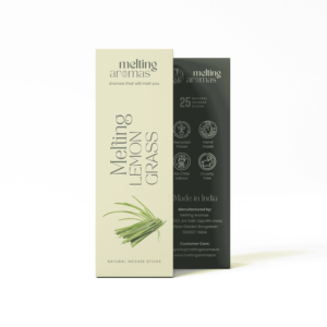 Incienso de Hierba Limón Ultra Premium MELTING LEMONGRASS, Varillas de Incienso con Fragancia Natural de Hierba Limón, Agarbatti para Pooja, Meditación y Aromaterapia - Product Image 1