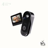 Sonnette vidéo intelligente Sudex M8 HD avec vision nocturne, écran LCD IPS de 4,3 pouces, application Tuya, caméra interphone étanche, sécurité domestique WiFi