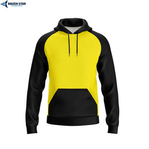 DAIZEN STAR INTERNATIONAL Sweat-shirt unisexe à capuche longue, manches classiques, couleur unie, tricoté, respirant, antibactérien, avec poche - Product Image 5