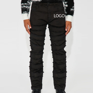 Pantalon en jean pour garçons, couleur longue durée, coupe tendance, prix usine abordable, avec personnalisation du logo, design décontracté pour l'extérieur - Product Image 1