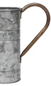 Jarra de agua redonda galvanizada de diseño Vintage, mango con acabado manchado, producto decorativo para el hogar y el jardín para gran oferta - Product Image 6