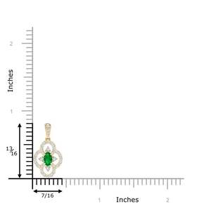 New Designer 14K <b>Solid</b> <b>Gold</b> Natural Emerald Vintage Style Diamond Clover <b>Pendant</b> Classic Fine Jewellery Anniversary - Product Image 4