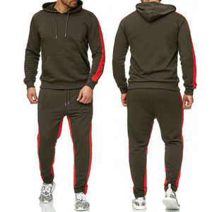 Ensemble de survêtement en coton épais avec cordon de serrage, broderie et impression DTG personnalisée, coupe classique, 2 pièces, uni, pour l'hiver - Product Image 1