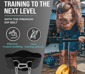 เข็มขัดยกน้ำหนักคุณภาพพรีเมียมสำหรับการฝึกความปลอดภัย ผลิตจากโพลีโพรพิลีน พร้อมโซ่เหล็กแข็งแรง รองรับการดึงข้อและพยุงหลัง - Product Image 5