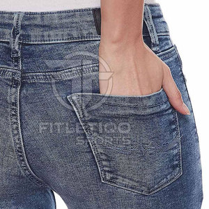 Jeans de Mezclilla Personalizados para Hombre y Mujer – Jeans Casuales de Corte Recto y Cintura Media 100% Algodón para Venta al Por Mayor - Product Image 5