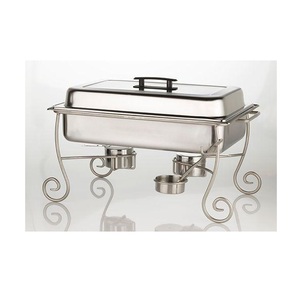 Luxury Metal Chafing Dish Stainless Steel Buffet Food Display Round Metal Chafing Dish - Product Image 4