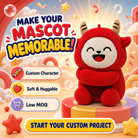 Mascotte de vache cornée brodée en peluche super douce de 12 cm, personnalisée, OEM ODM pour cadeaux et articles promotionnels en gros