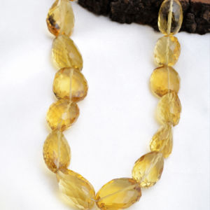 สร้อยคอหินธรรมชาติขนาด 16 นิ้ว รุ่น Naturel Honey / Beer Quartz สำหรับทำเครื่องประดับชั้นดี, หินธรรมชาติจำนวนมาก - Product Image 1