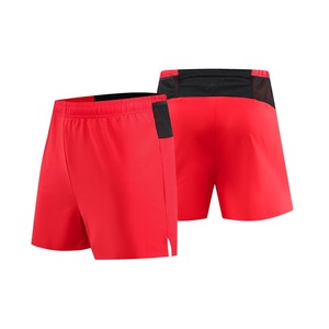 Shorts de course décontractés légers à taille élastique avec poches en mesh pour hommes, personnalisables avec logo, séchage rapide, pour marathon, ouverture latérale, 100% coton - Product Image 1