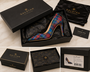 Escarpins à talons aiguilles écossais personnalisés pour femmes, escarpins à talons hauts à carreaux, fabricant OEM & ODM, vente en gros pour mariages et fêtes - Product Image 6
