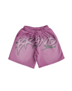 Wholesale Custom Logo Men Sets Two Piece Sweat Shorts Raw Edge Sleeveless T-shirt with Cotton Acid Wash Men's Short set - Product Image 3