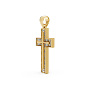 Diamond Cross Pendant 0.33CT Lab Grown 14K Gold IGI Certified Rhodium Plated Minimalist Women's Gift Jewelry Wholesale OEM ODM - Product Image 5