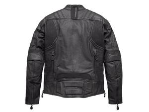 Chaqueta de Cuero Genuino Gratify Slim Fit para Hombre, Chaqueta de Motociclista CoolCore Skull - Product Image 2