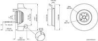 Ventilateur centrifuge mural dynamique à roue en plastique pour purificateur d'air, avec double roulement à billes, moteur AC 290-330 CFM 115/230V, usage domestique