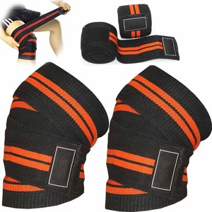 Flexible Compression <b>Knee</b> Wraps For Gym Workout Weight Training Squat <b>Exercise</b> Support Athletic Fitness Accessories - Product Image 5