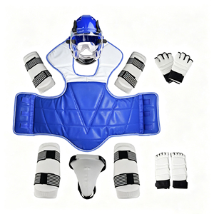 Conjunto de Protección de Taekwondo Personalizado de Alta Calidad: Protector de Cabeza, Protector de Pecho, Guantes, Espinilleras, Material PU, Equipo de Entrenamiento de Artes Marciales - Product Image 1