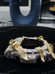 Bisel de Reloj Hip Hop con Incrustaciones de Piedras Moissanite VVS, Diseño Único - Product Image 4