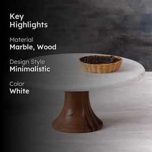 Wood <b>Marble</b> Eco-Friendly Handmade Non-Toxic Easy Demoulding Reusable Curio Craft <b>Cake</b> <b>Stand</b> Hand Wash Only Party Wedding - Product Image 4