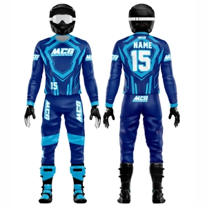 Pantalon / Maillot de moto unisexe pour adulte, personnalisé, imprimé, respirant, à séchage rapide, en tissu polyester, avec nom et logo d'équipe/marque - Product Image 1